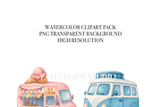 20 Transport Clipart, a Decorative Illustration by Pati Charm Studio (Thumbnail 4 of 8)