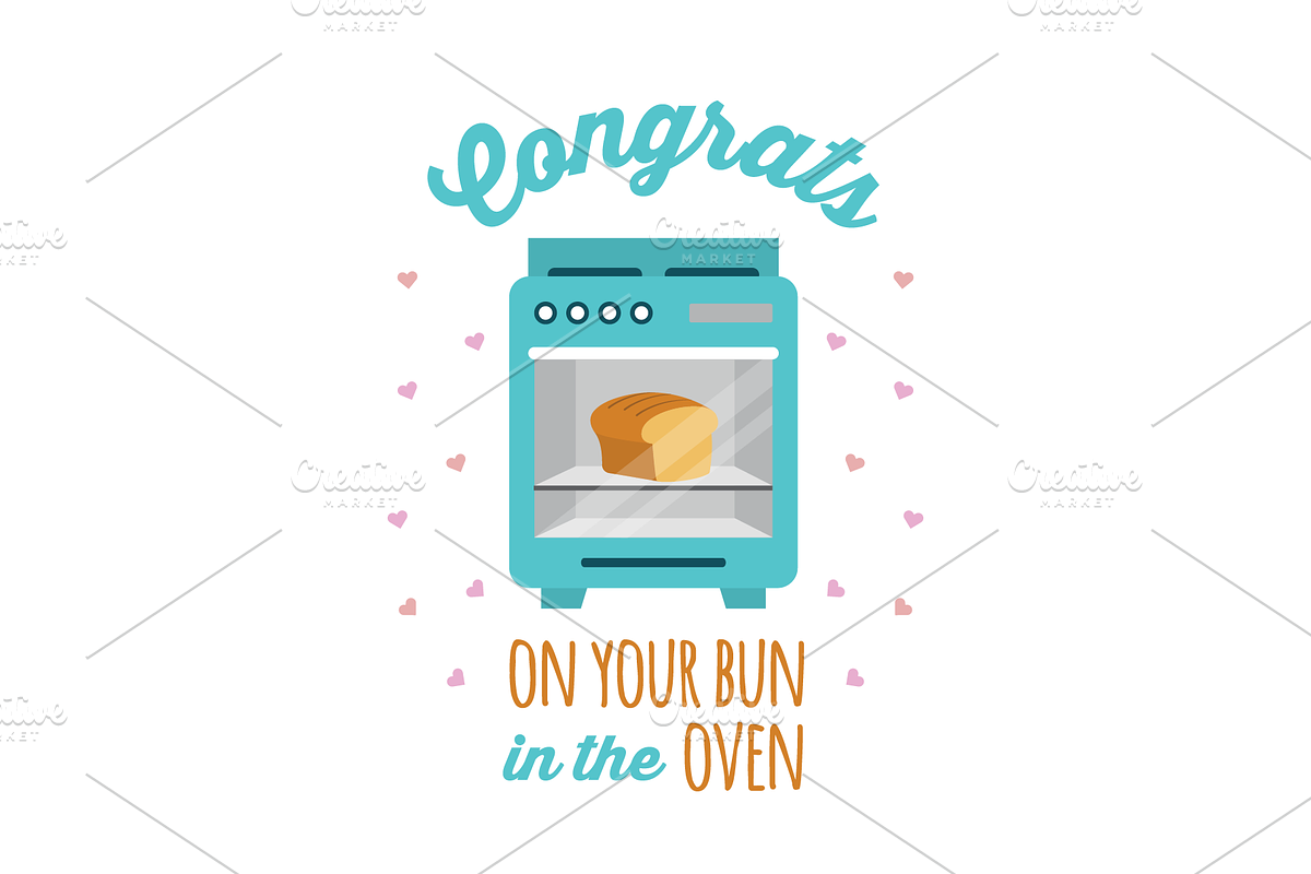 Congrats on your bun in the oven, an Illustration by Queen of Infographics (Photo 2 of 2)