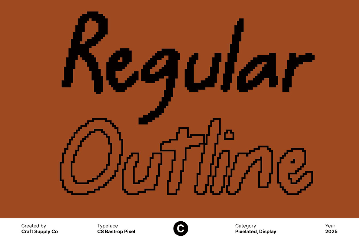 CS Bastrop Pixel, a Handwritten Font by Craft Supply Co. (Photo 3 of 8)