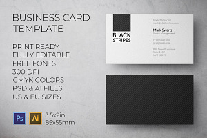 Black Stripes Society Business Card