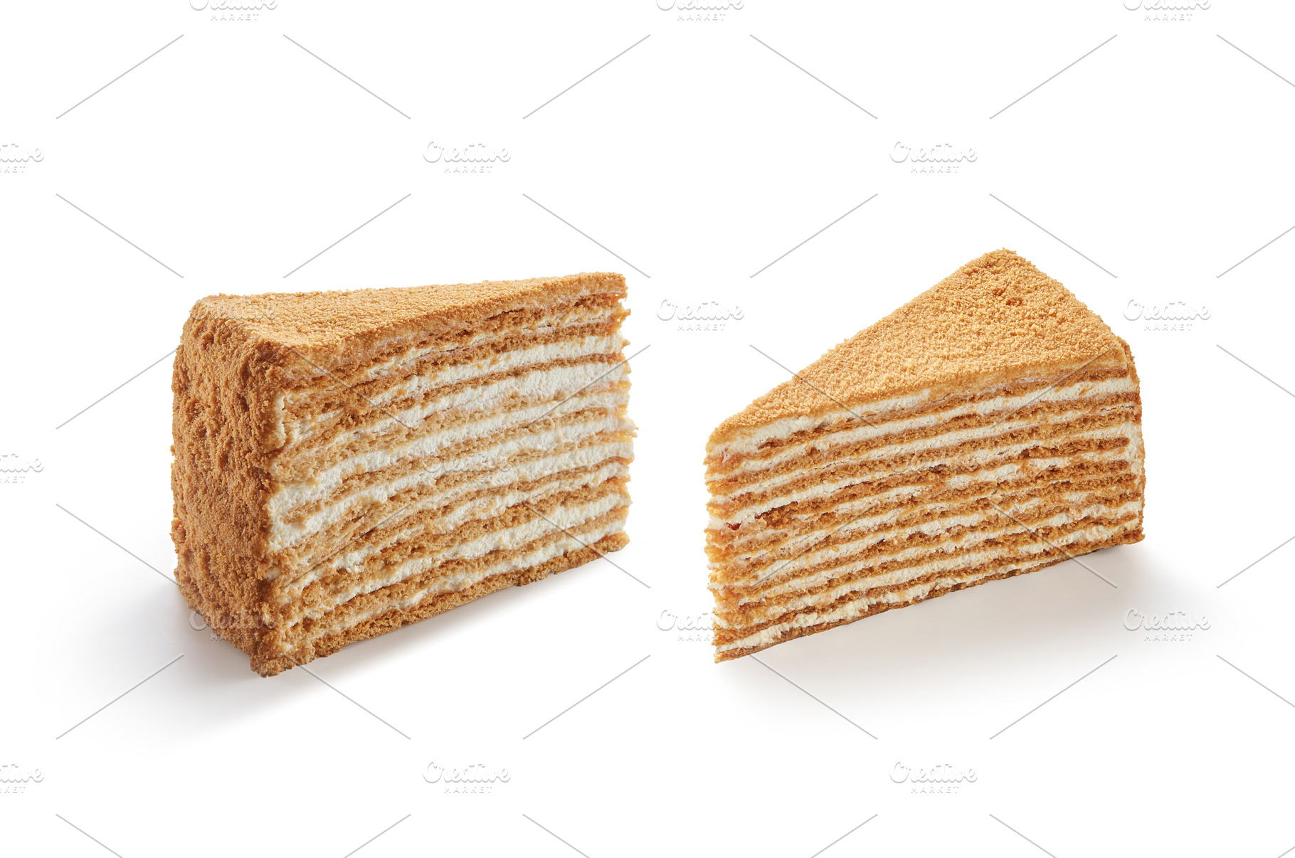 Two slices of freshly baked tasty, a Food & Drink Photo by Yaroslav Danylchenko