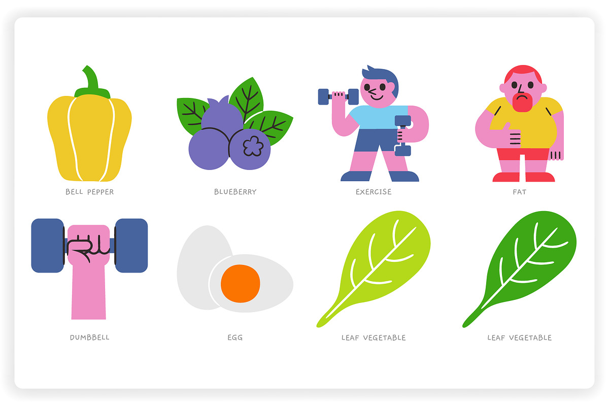 Healthy Foods, a Food Illustration by monkik (Photo 4 of 14)
