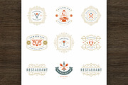 36 Restaurant Logos and Badges, a Branding & Logo Template by Vasya Kobelev (Thumbnail 10 of 19)