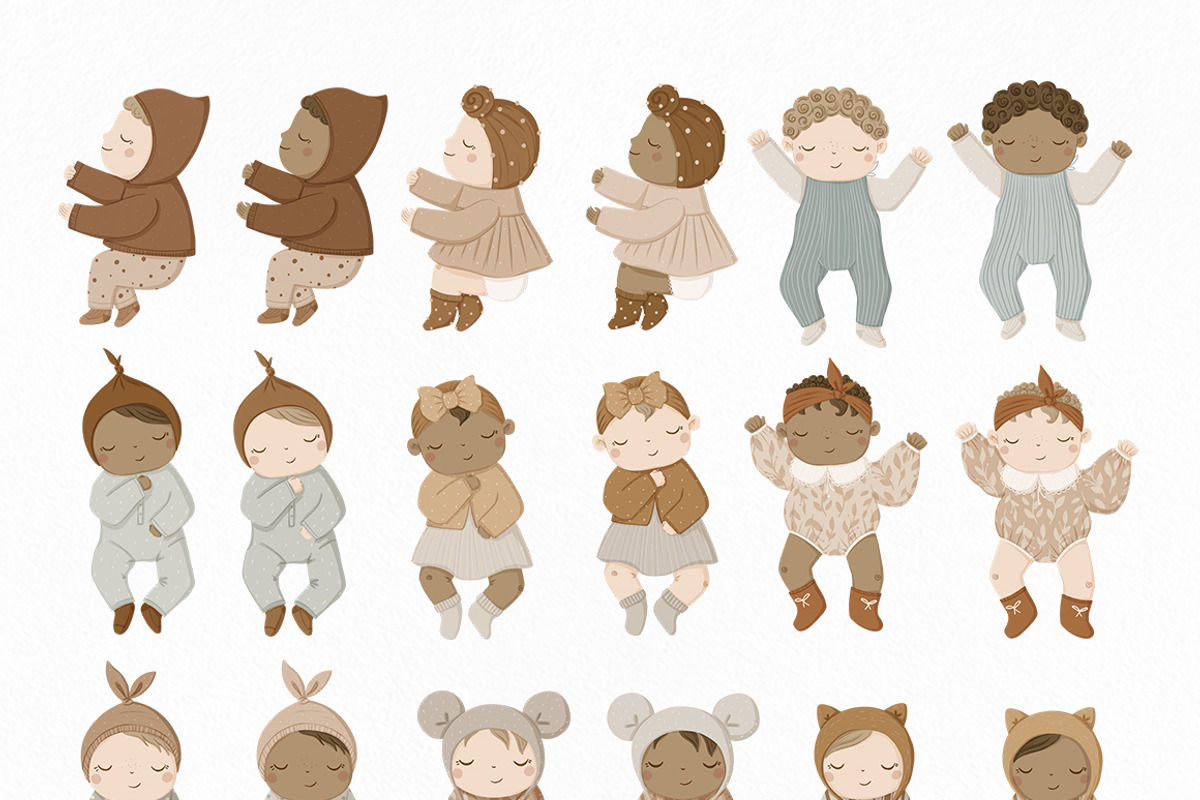 NEWBORN baby illustration & patterns, an Animal Illustration by polikarpovaart (Photo 11 of 13)