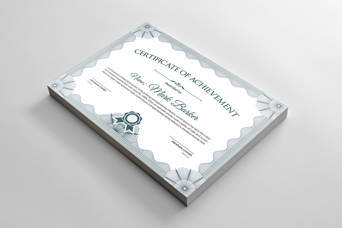 Certificate Word | PSD | AI, a Stationery Template by Curve Design (Photo 3 of 3)