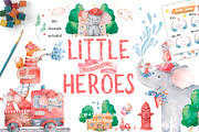 Little Heroes Cute watercolor animal, an Animal Illustration by Ann Art Houze (Thumbnail 1 of 9)