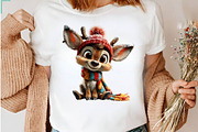 Cute Christmas Reindeer, a Seasonal Illustration by CreationArt (Thumbnail 6 of 9)