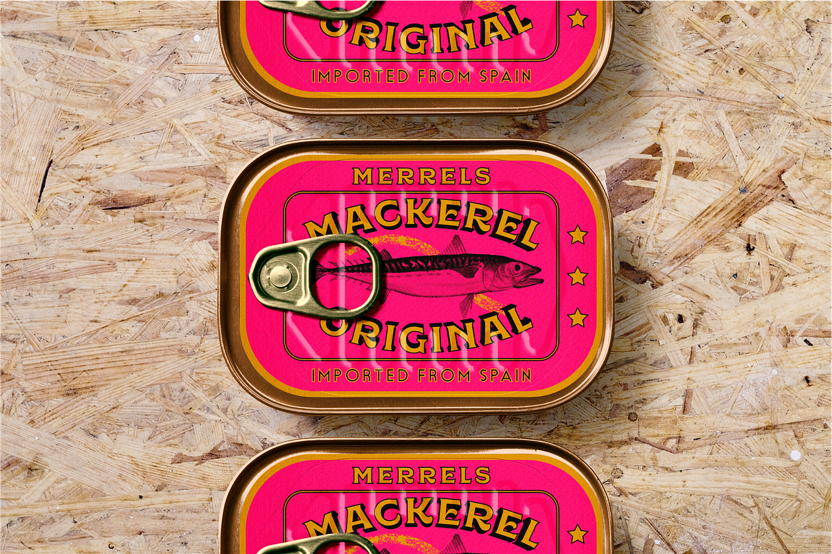 Three Can Tinned Fish Mockup, a Packaging Mockup by Jacob Waites (Photo 3 of 5)
