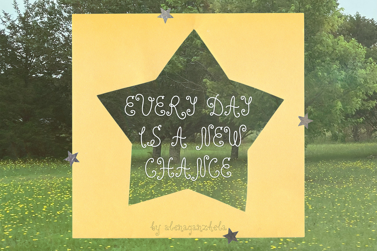 Rue Clementine - curly font, a Handwritten Font by alenaganzhela (Photo 9 of 9)