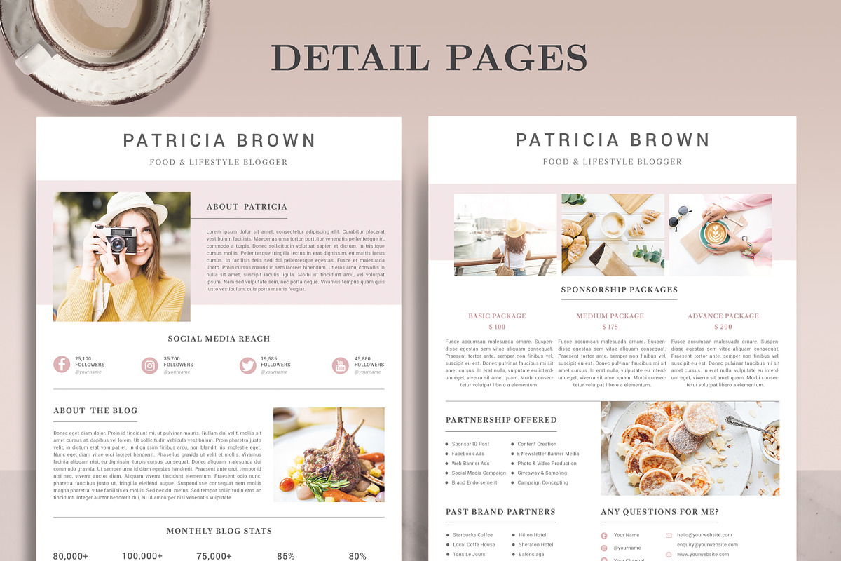Media Kit for Bloggers BM007, a Flyer Template by Draca Design Co (Photo 2 of 2)