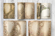 Vintage Fairy Garden Journal Pages, a Background Graphic by LA Design (Thumbnail 7 of 10)