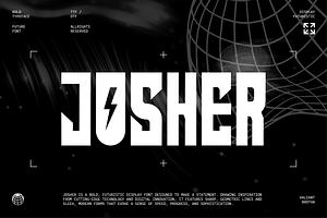 VB Josher - Futuristic Font