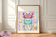 Colorful Crab Ocean Illustration PNG, an Illustration by Daily.Designs (Thumbnail 5 of 5)