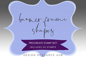 Banner Frame Shapes Procreate Stamps