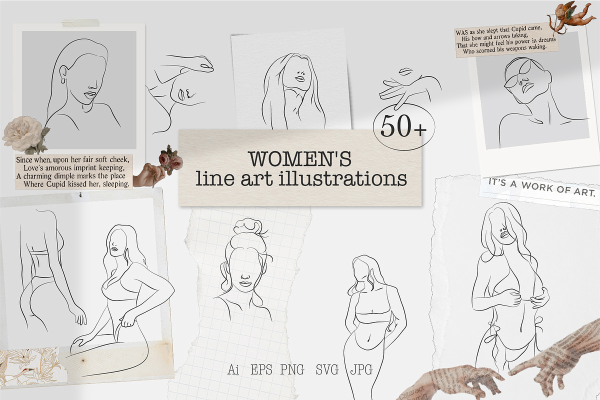 Women's Line Art Illustrations, a Person Illustration by La Petite Line Art (Photo 1 of 17)