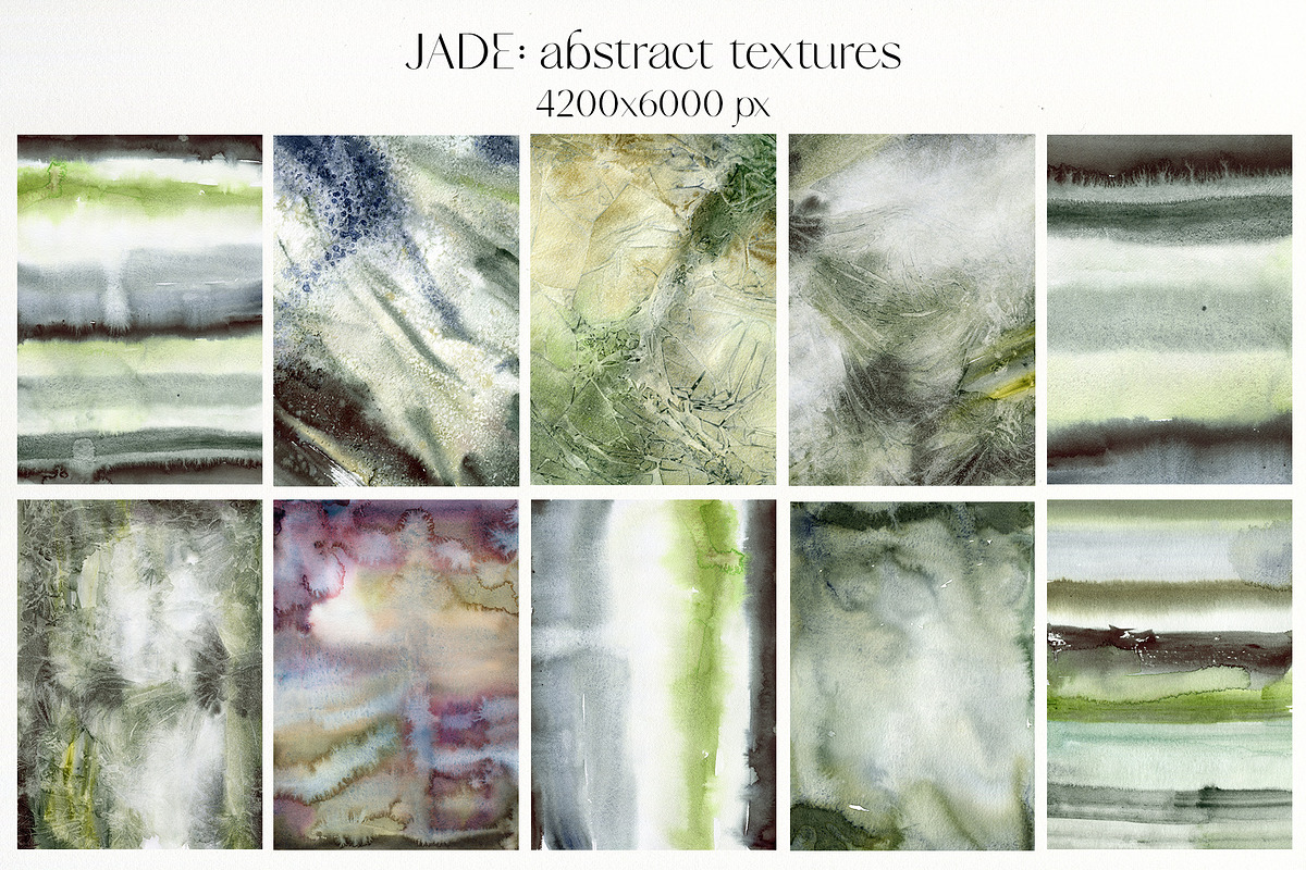 JADE Green watercolor backgrounds, a Texture Graphic by Yuliya Derbisheva (Photo 5 of 13)
