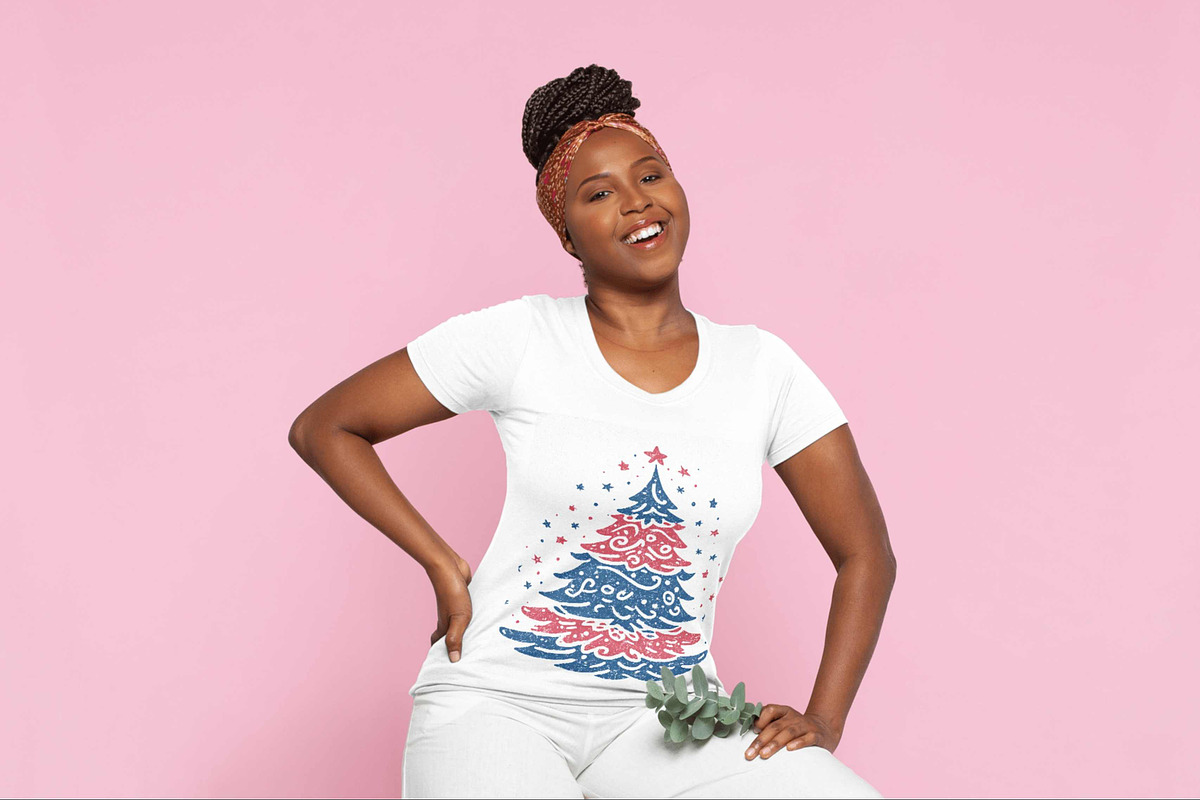 Decorative Red Blue Christmas Trees, an Icon by Pattern Whimsy (Photo 4 of 6)