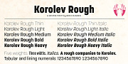 Korolev Rough, a Sans Serif Font by Device (Thumbnail 5 of 8)