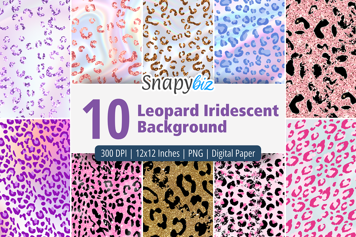 Leopard Seamless Iridescent Paper, a Background Graphic by Snapybiz (Photo 1 of 5)