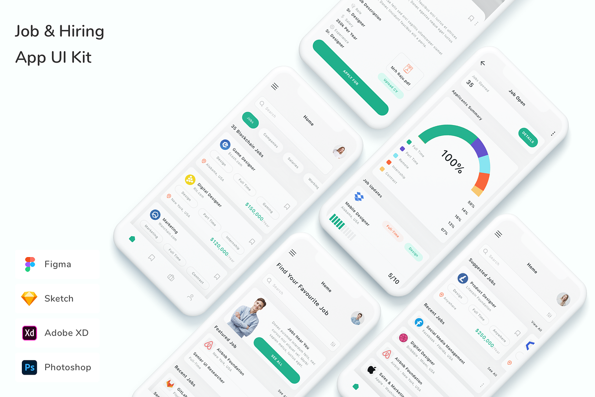Job & Hiring App UI Kit, an UI Kit Template by Betush