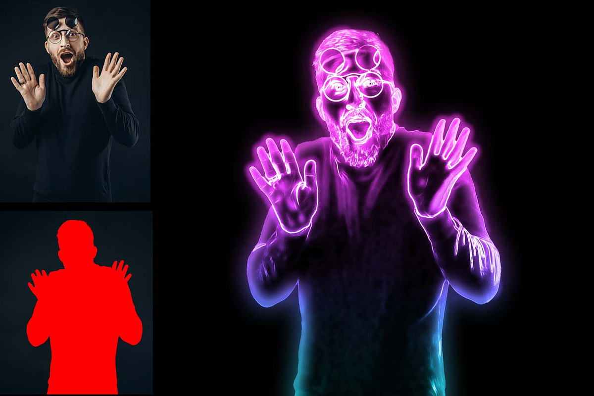 Neon Photo Painting Photoshop Action, an Action Add-On by MRI STUDIO (Photo 9 of 17)