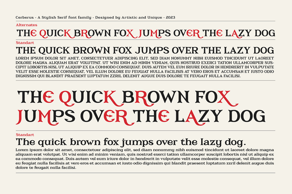 Cerberus - Serif font family, a Serif Font by Artistic & Unique (Photo 5 of 15)