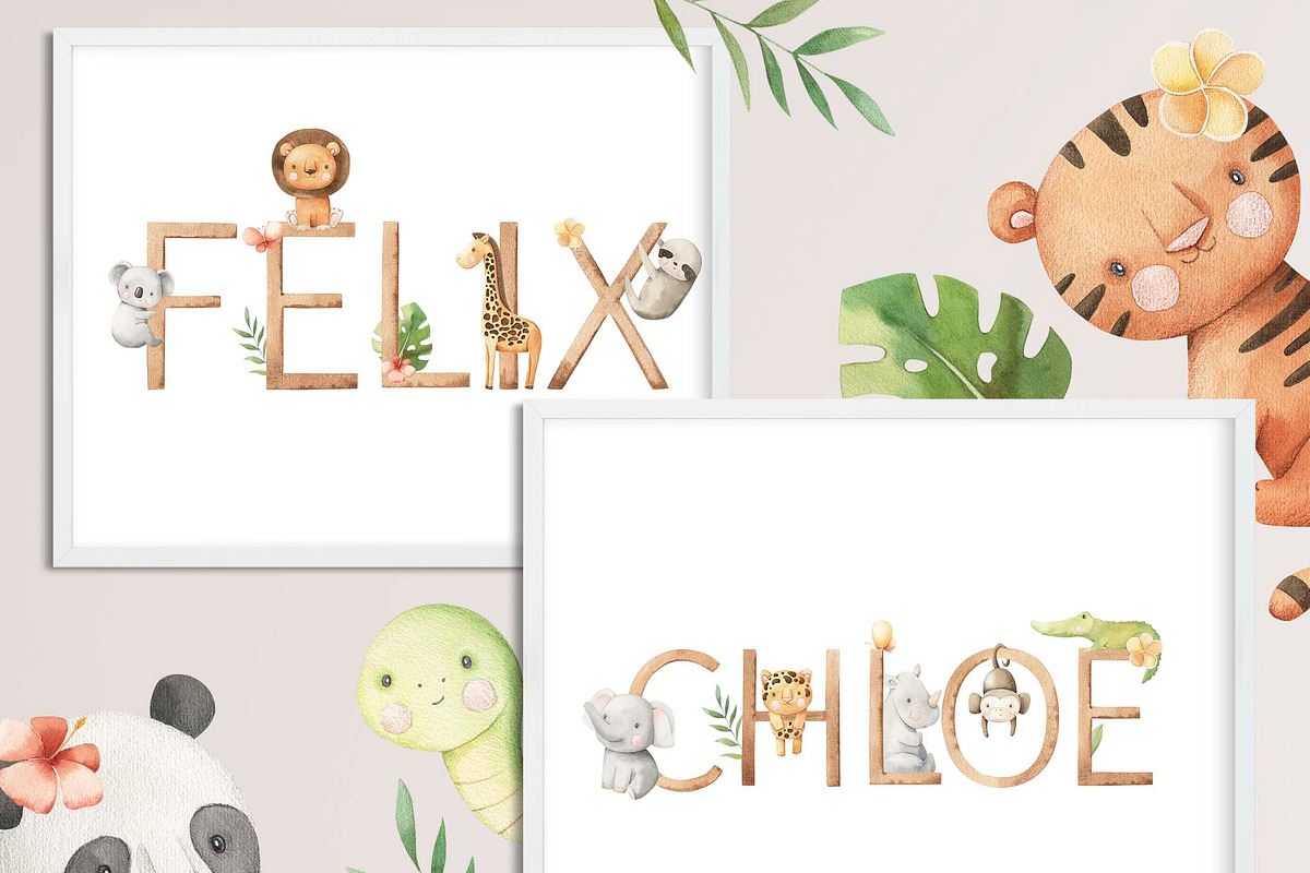 Name Creator - Safari animals, an Animal Illustration by Alesya Pytskaya (Photo 2 of 8)