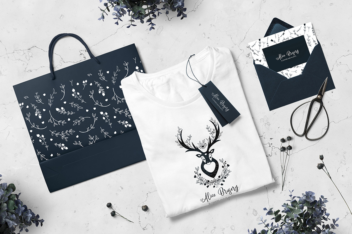 BRANDING HAND DRAWN BOHO ELEMENTS. preview 3