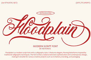 Floodplain - Modern Script Font