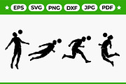 Soccer Header Silhouette Vector Pack, an Object Graphic by Artonix (Thumbnail 1 of 3)