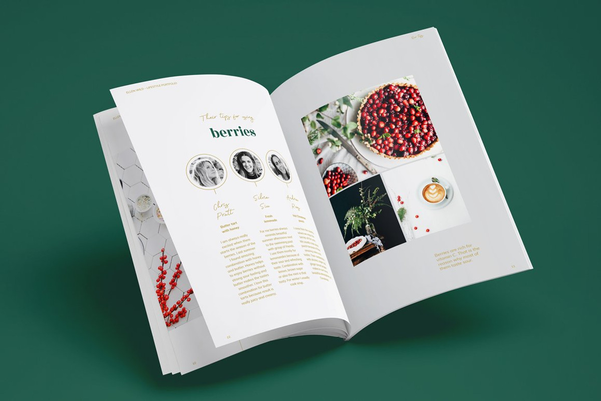 Magazine / CANVA, INDD / Ellen, a Magazine Template by Mirazz (Photo 6 of 16)