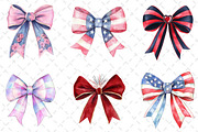 USA Coquette Bow Clipart, an Illustration by Dream Creation (Thumbnail 5 of 5)