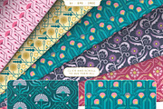 Geometrical Art Deco Floral Patterns, a Pattern Graphic by Designnina Shop (Thumbnail 8 of 9)