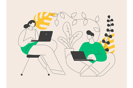 Biophilic design in workspace, a Finance Illustration by Visual Generation