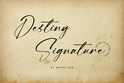 Destiny Signature | Retro Signature, a Script Font by Moove Studio (Thumbnail 1 of 8)