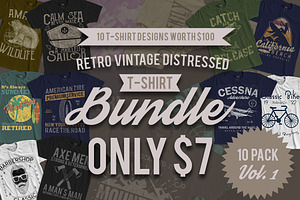 Retro Vintage Designs 10 Pack Vol 1 