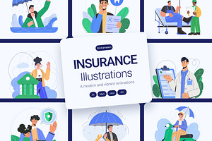Animated Insurance Illustration Art, a Finance Illustration by Creative Stall