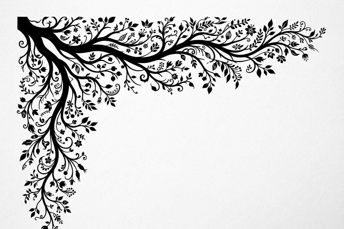 50 Tree Branch Corner Silhouette, a Decorative Illustration by Amazin_art (Photo 11 of 25)