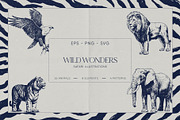 Wild Wonders: Safari Illustrations, an Animal Illustration by elliazidi.designs (Thumbnail 1 of 9)