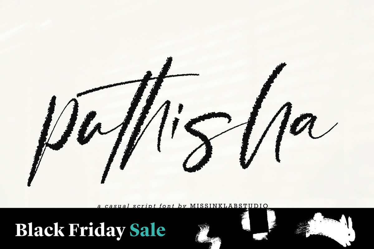 Puthisha Black Friday, a Script Font by pineungtype (Photo 1 of 9)