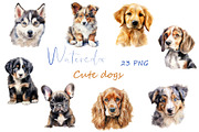 Watercolor Cute Dog sublimation png, an Object Graphic by KomtsyanTatyanaArt (Thumbnail 1 of 6)