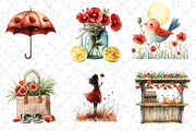 Summer Poppy Flowers Clipart, an Illustration by Dream Creation (Thumbnail 5 of 6)