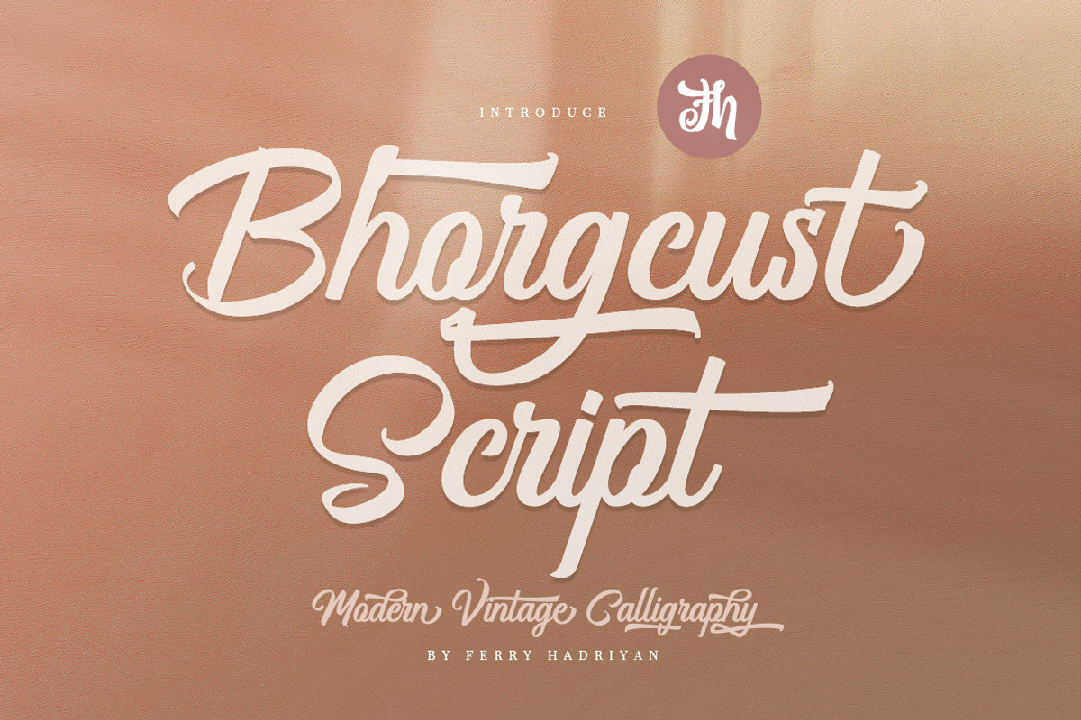 Bhorgcust - Script Font, a Script Font by FHFont (Photo 1 of 10)