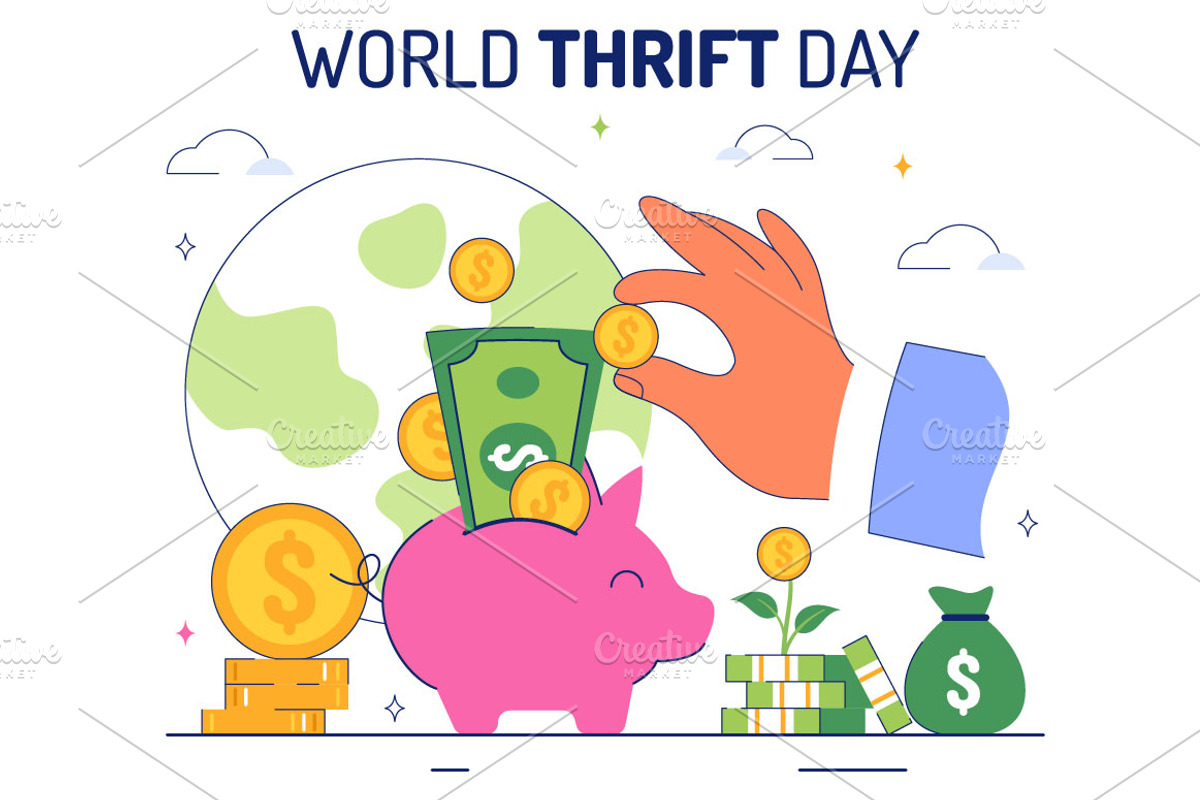 10 World Thrift Day Illustration, a Finance Illustration by denayunebgt (Photo 4 of 4)