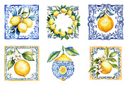 Watercolor Lemons Clipart, an Illustration by SinaCreation (Thumbnail 4 of 5)