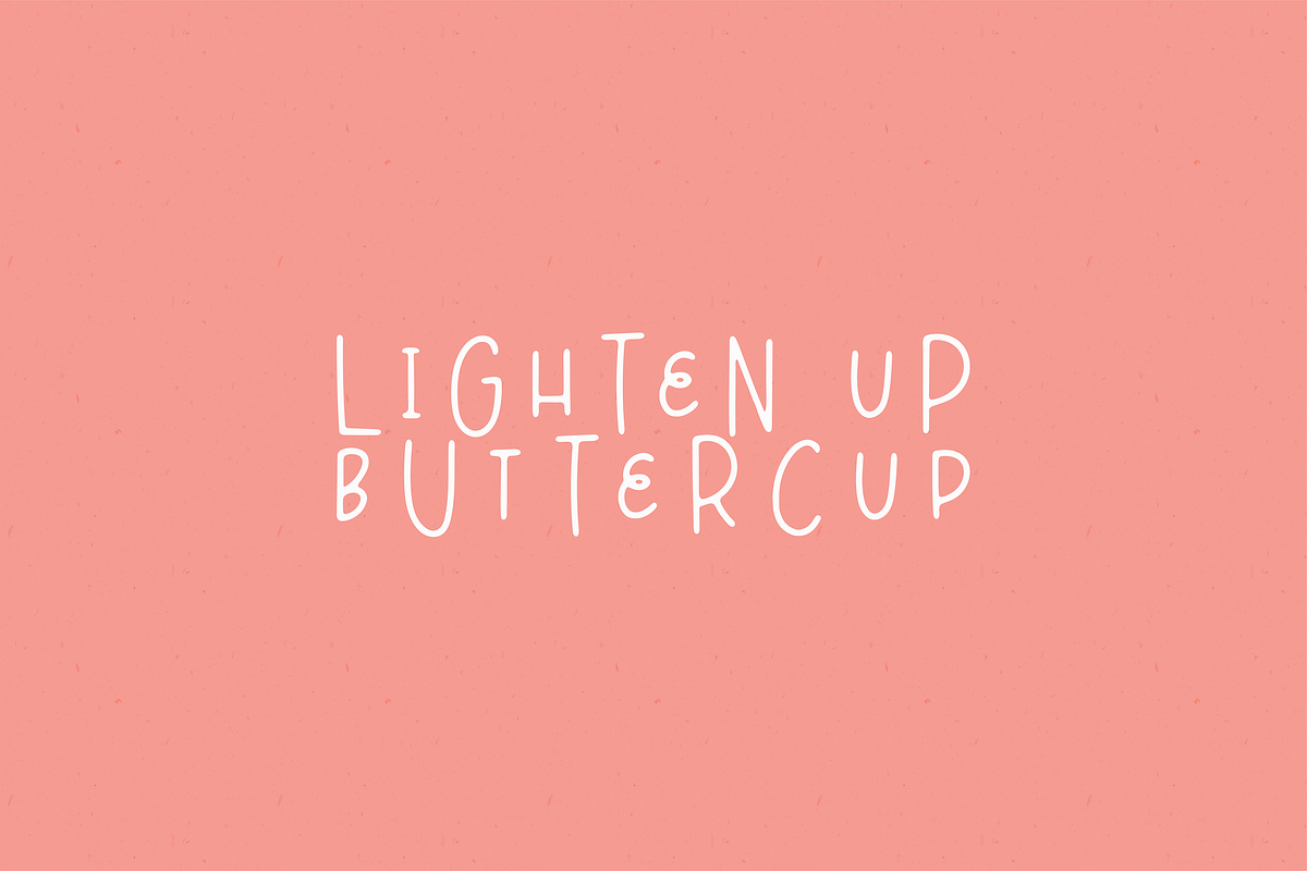 Buttercup Hand Lettered Sans Serif, a Sans Serif Font by Letter + Ink