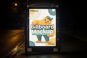 Bus Stop Billboard Mockup, an Advertising Mockup by Designer Dude (Thumbnail 1 of 2)