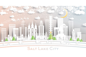 Salt Lake City Utah City Skyline