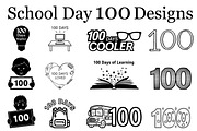 School Day 100 Designs, a Graphic by Designer_Momina (Thumbnail 1 of 13)