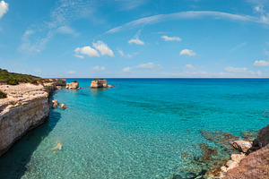 Sea beach Spiaggia della Punticeddha, Salento, Italy, a Nature Photo by YuriyB